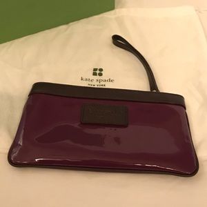 Kate Spade Patent Leather wristlet wallet